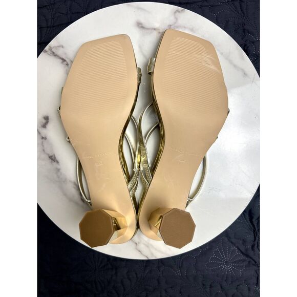 Marc Fisher Women's Kristin Heeled Sandal Strappy Gold Block Heels SZ 8.5 : NWOT - Picture 7 of 15